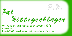 pal wittigschlager business card